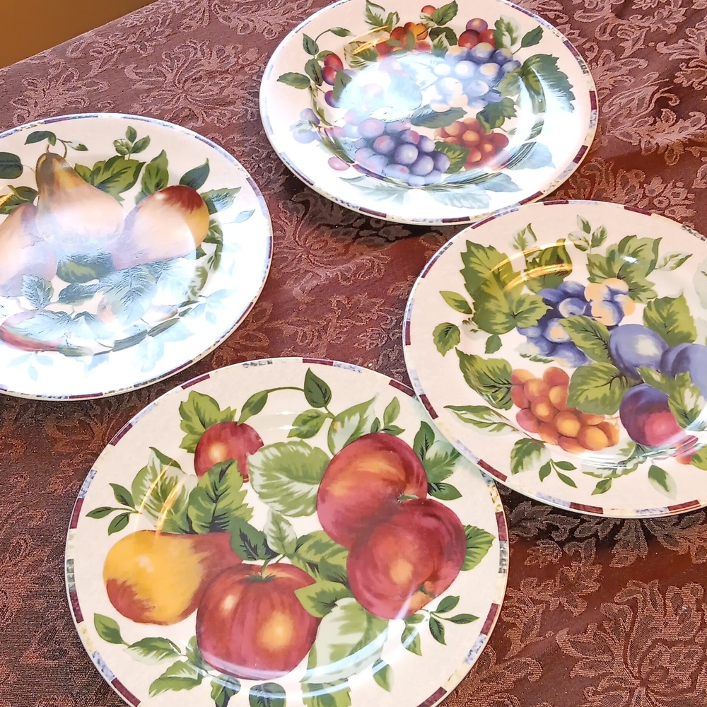 Sakura Excell by Oneida Sonoma Pattern Salad Plates ■ Set of 4